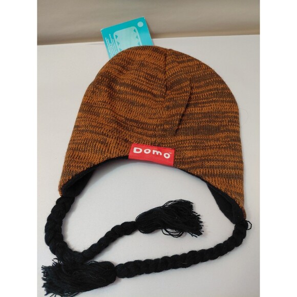 New With Tags Domo Kun Knit Trapper Hat Fleece Lined Beanie Kids One Size - Picture 3 of 8